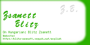 zsanett blitz business card